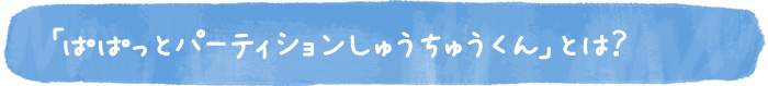 「ぱぱっとパーティションしゅうちゅうくん」とは?
